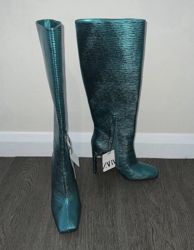 Zara metallic green ladies - zara,