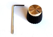 Black Replacement AMP Knob Gold Cap 1/4'' for Marshall JCM JVM JMP DSL VS MG