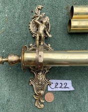 2160mm Vintage old antique French Brass Curtain pole Cherubs Angel C1900 so Rare