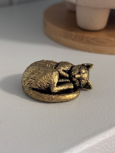Small solid brass curled - solid, &