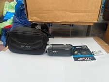 Sony Handycam HDR-CX405 9.2 Megapixel HD Camcorder  w case memory card +  battry