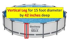 Bestway 15 FT Round x 42 INCH Vertical Leg Steel Pro Max Pool NEW