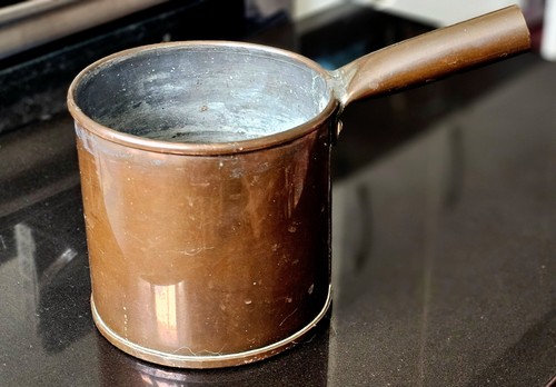 Antique copper half chaldron - copper, /