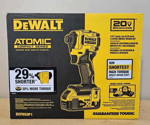 Dewalt atomic 20v impact - 20v, 1/4"