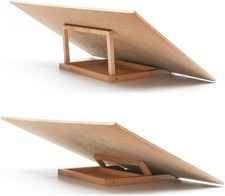 Puzzle Board with 2 Angle Adjustable Bracket/Stand, Wooden Puzzle Table with