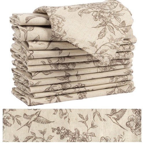 Vintage floral cloth napkins - cloth,