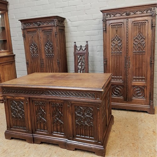 Antique french gothic oakwood - antique,