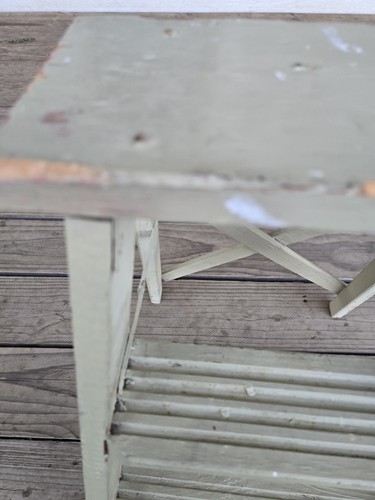 Vintage painted green wooden - vintage,