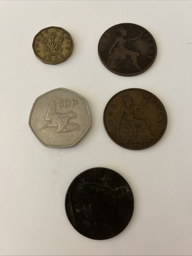 Bundle old coins 50p - of,