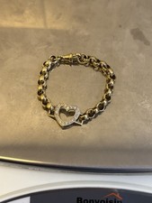 9ct Gold Heart Belcher with Cubic Zirconia