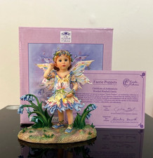 ‘Wooded Bluebell Faerie' Christine Haworth Faerie Poppet Figure Leonardo Fairies