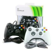 New Black Wired Xbox 360 Controller - 1 Year Warranty - UK Seller