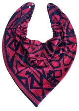 Adult Dribble Bib Special Needs Red/Black Pattern Bandana Bib Neckerchief Drool