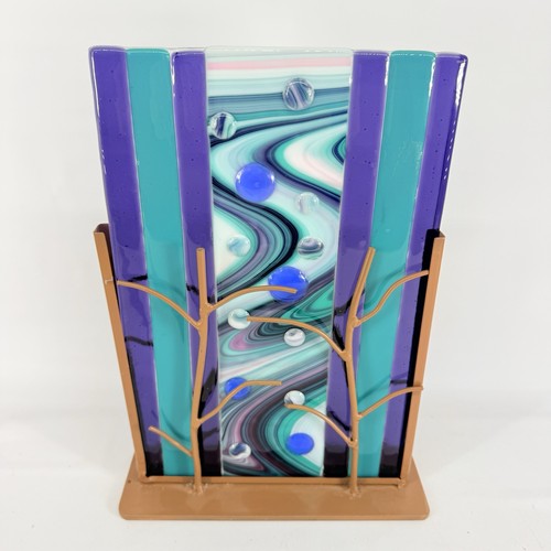 Fused art glass panel - fused,