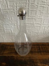 SOLID SILVER LIDDED DECANTER BOTTLE London 1887