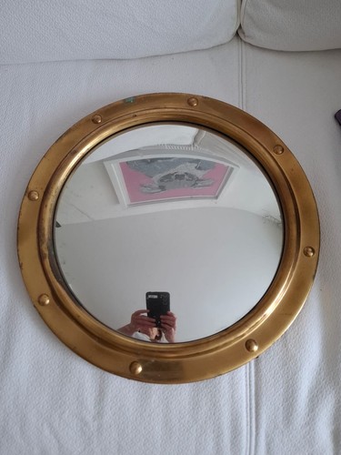 Antique brass porthole convex - porthole,