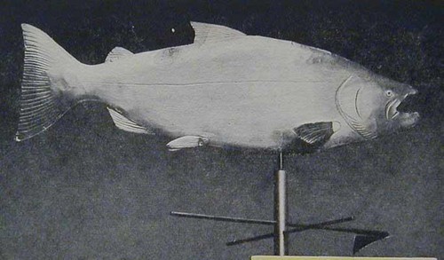Copper weathervane fish - weathervane,