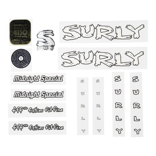 Surly frame decal kit - kit, midnight
