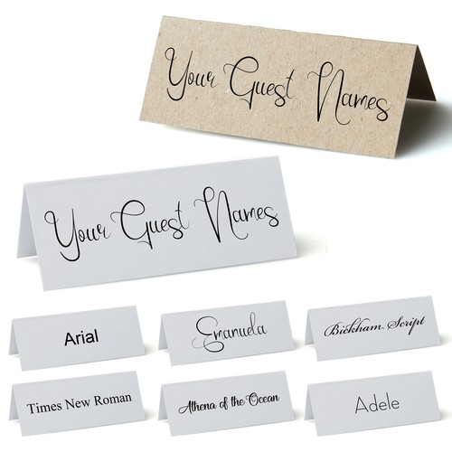 Personalised place cards - place,