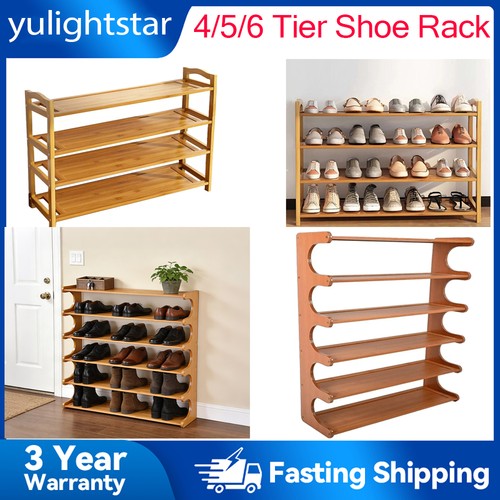 Tier wooden shoe rack - wooden,