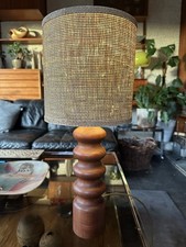 Vintage 1970s Danish Teak Table Lamp - Doulton Sheerlite Style