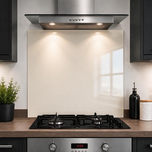 Cream glass splashback 6mm - splashback,