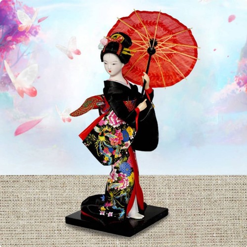 Silk geisha doll - geisha, handmade