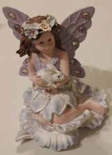 Fairy Fantasy Collection Fairy Girl Holding Rabbit Sitting By Regency Fine Arts