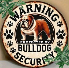 British Bulldog Decorative Metal Wall Sign English Bulldog 