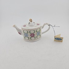 Miniature Floral China Teapot – Special Edition Ornament with Gold Trim