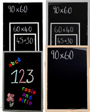 Chalkboard Blackboard Wooden Frame Office Notice Menu Sign Score Board Graded