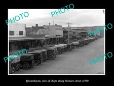 OLD 8x6 HISTORIC PHOTO OF QUEANBEYAN ACT VIEW OF MONARO St & STORES c1930