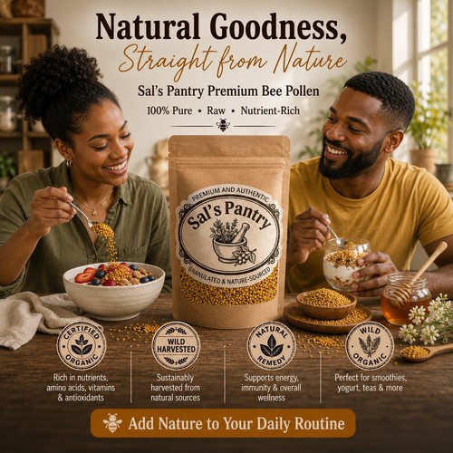 100 raw natural bee pollen - 100%,