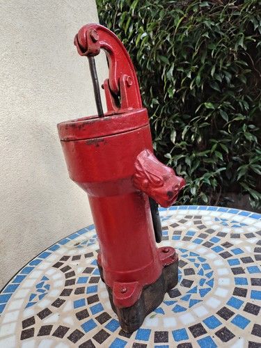Vintage red cast iron water - vintage,
