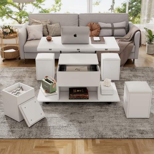 Lift top coffee table 1 - top, 4-in-1