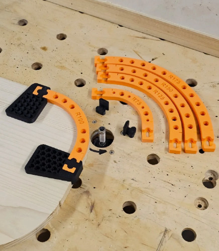 Corner radius jig - jig, for