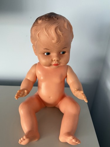 Palitoy moulded hair - moulded, blue