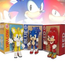 Sonic The Hedgehog Building Block Set Knuckles Tails Figure DIY Model Toy Gift