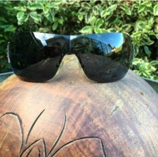 Prada polarised visor sunglasses with diamanté detail