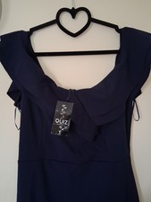 Quiz Navy Blue Dress Size 16 New With Tag.