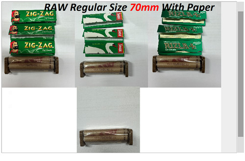 Raw regular size paper - size, cig