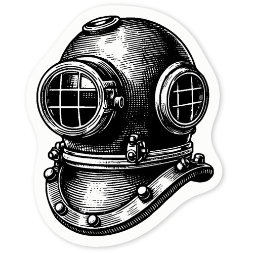 Vintage diving helmet clear - 'vintage, helmet'