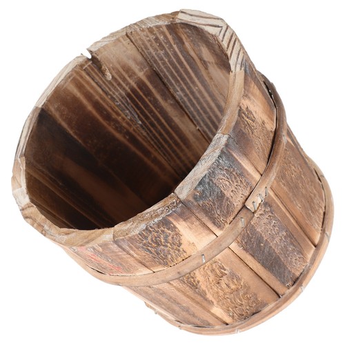Wooden flower pot bucket - pot,