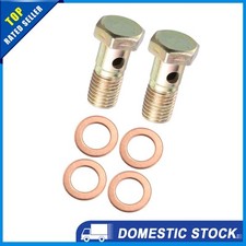 Universal Banjo Bolt Brake Fitting Adapter Kit M12x1.5 with Washers Pack of 2