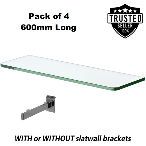 4pcs 600mm slatwall toughened - 4pcs,