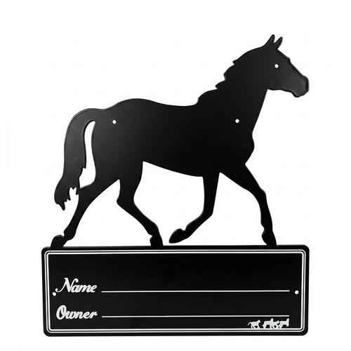 Horse stall nameplate metal - stall,