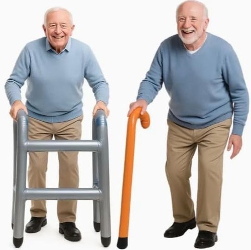 Inflatable walking stick - walking, &