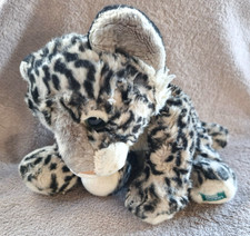 POSH PAWS Snow Leopard Teddy Plush BBC EARTH Soft Toy Wild Cat  13" Long VGC