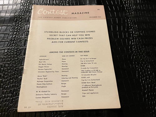 December 1965 contest hobby - december,