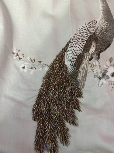 Luxury peacock sequin cushion - sequin,